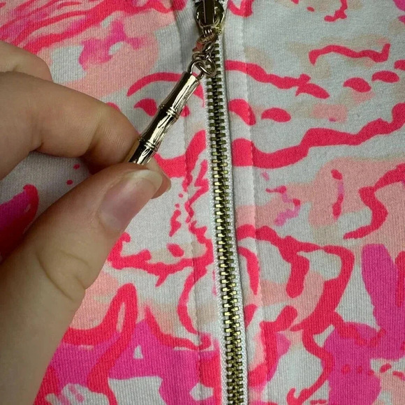 Lilly Pulitzer pink half zip long sleeve pullover jacket size XXS L38 - Picture 5 of 9